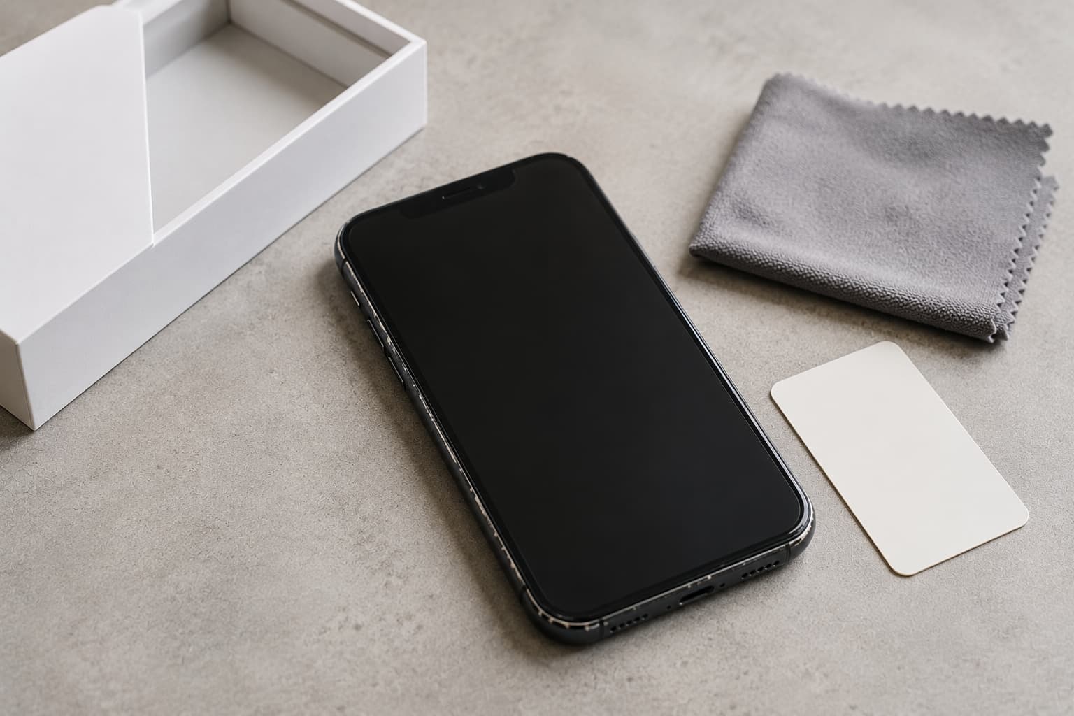 Téléphone usagé préparé pour une évaluation de revente