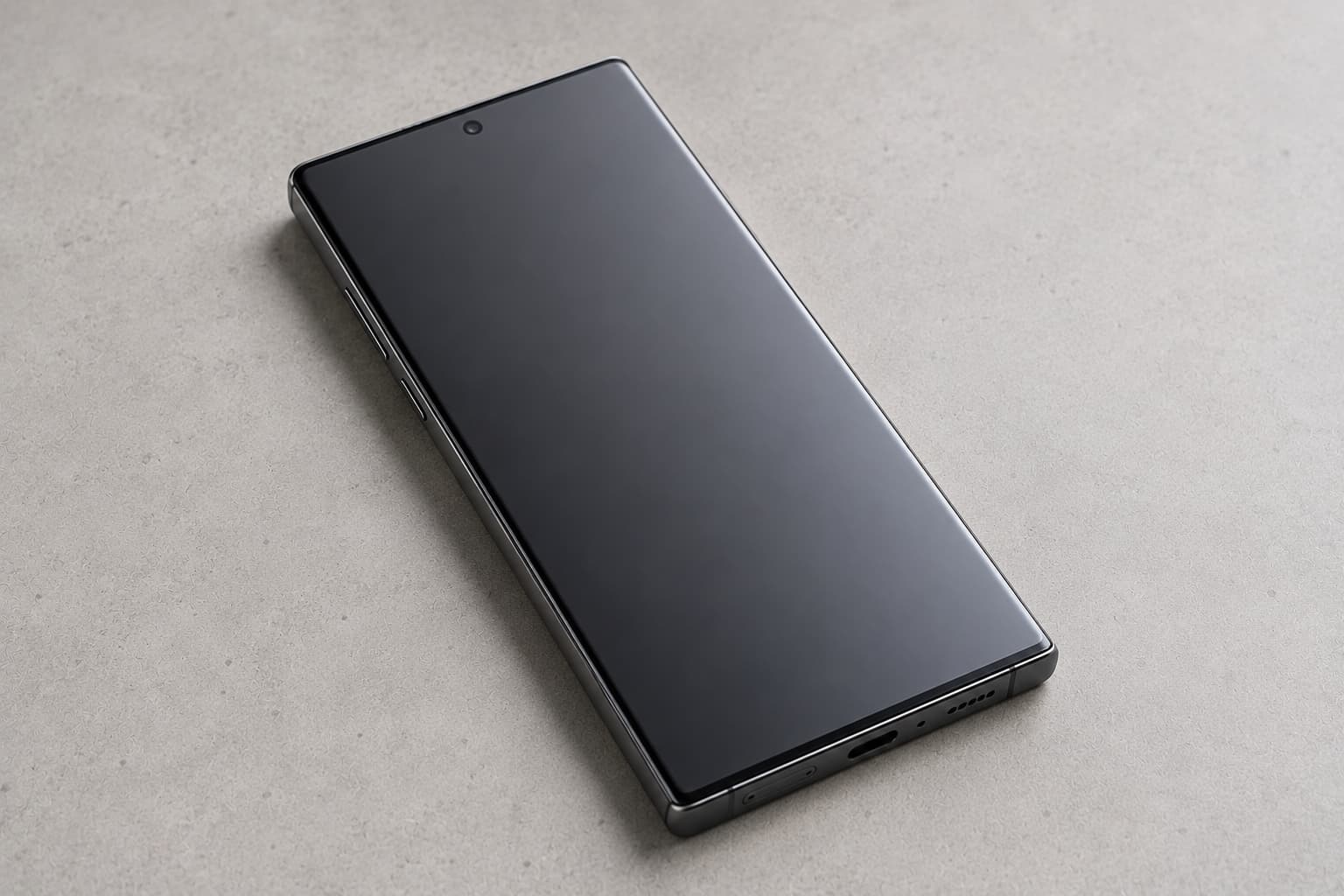 Téléphone de style Android propre sur une surface neutre